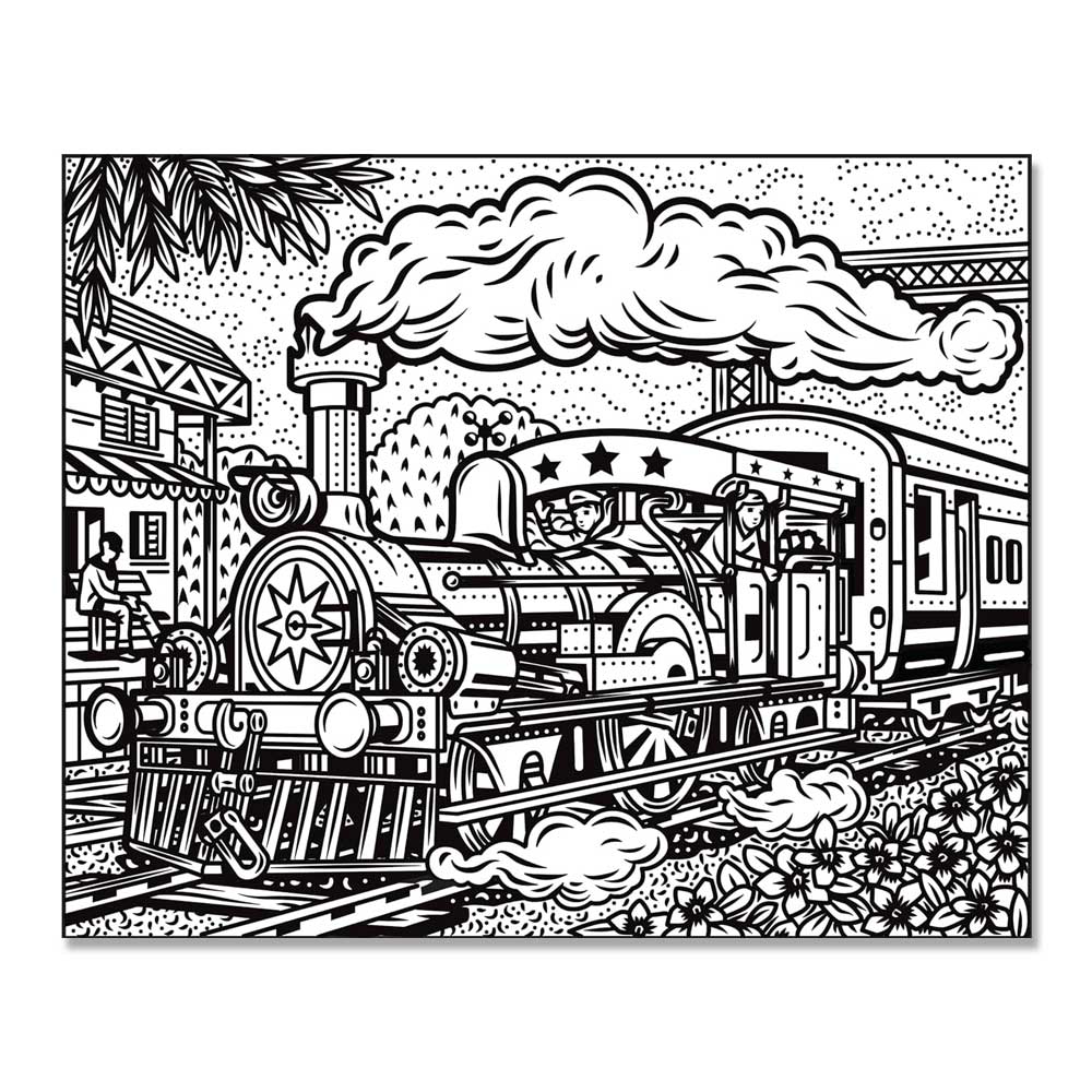 Trains Magic Painting Book