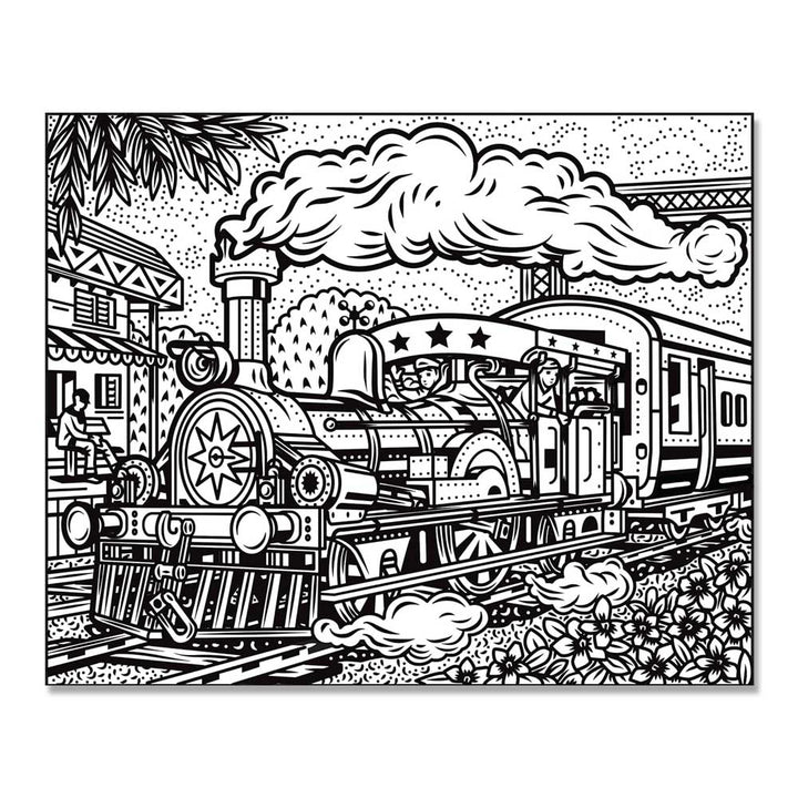 Trains Magic Painting Book