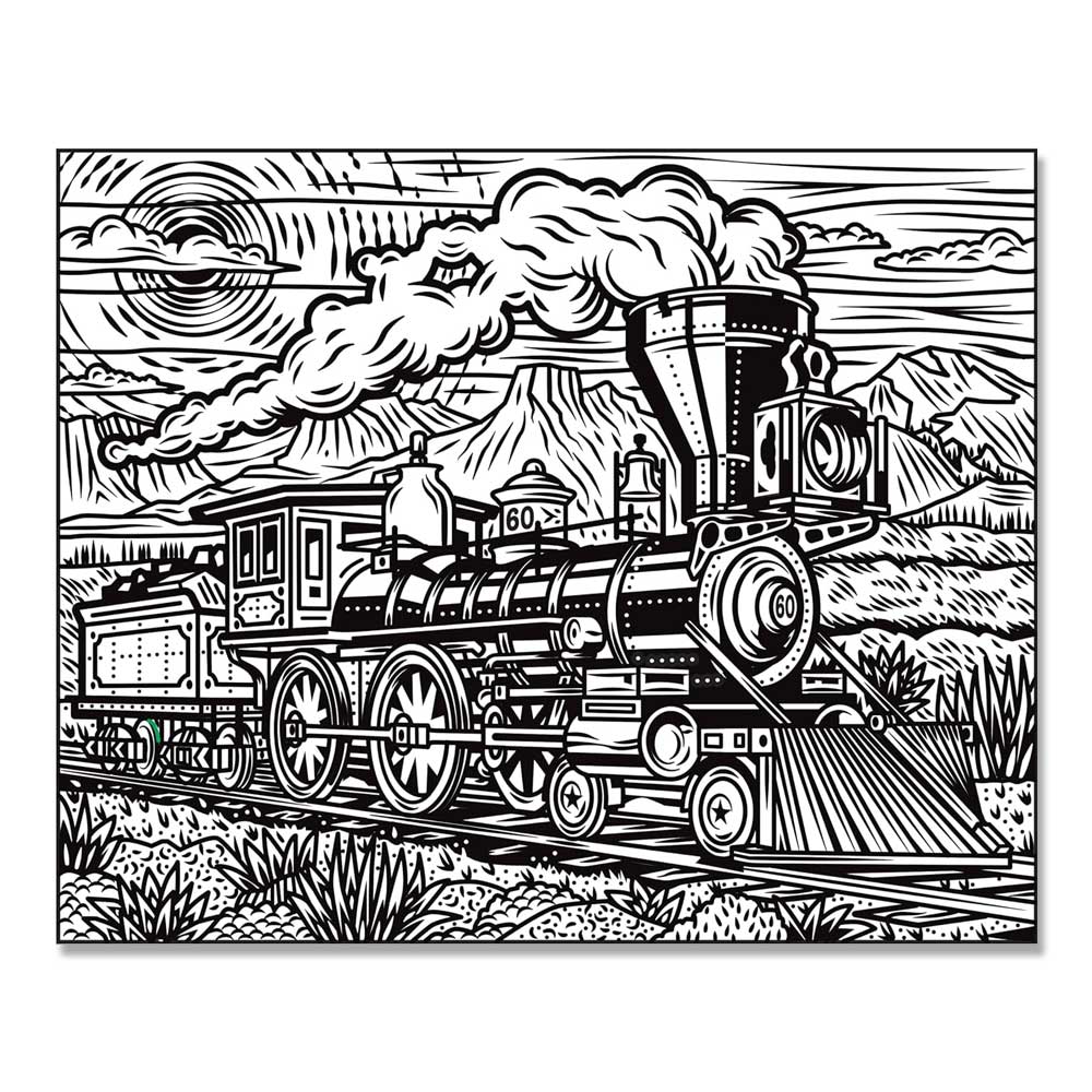 Trains Magic Painting Book