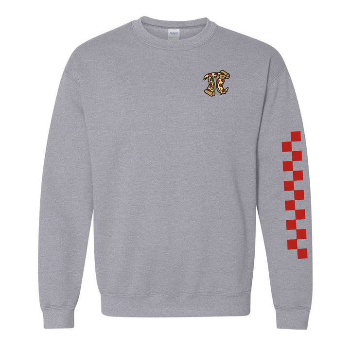 Adult Gray Fleece Pizza Pi Sweatshirt