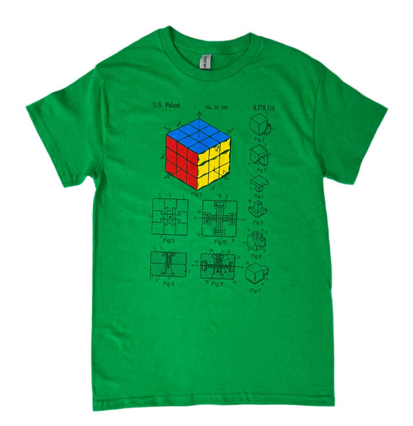 Adult Rubik's Cube Schematic Diagram T-Shirt – Museum of Science Shop