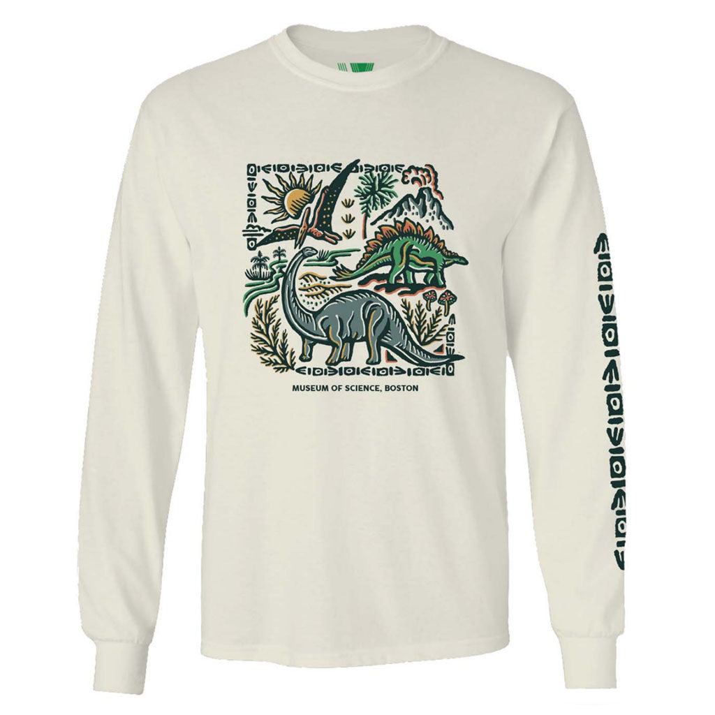 Museum of Science Dino Scene Long Sleeve T-Shirt – MoS Boston Gift Shop