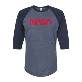 Adult NASA Worm Logo Raglan T-Shirt